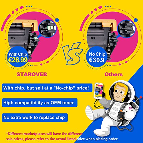 STAROVER 1x 17A CF217A  Con Chip  Cartucho De T  ner Negro Compatible Para HP LaserJet Pro M102w M102a MFP M130nw MFP M130fw MFP M130fn MFP M130a Impresora 1600 P  ginas Por Negro 