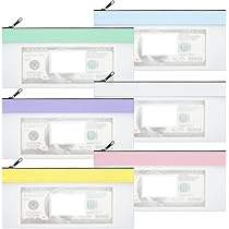 6 Buste Porta Contanti Trasparenti - 20x10 Cm Con Fessura Per Carte - Foto 7