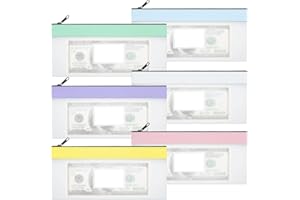 FYGUARD 6 PCS Money Wallet for Cash, 20 * 10cm Money Bags with Slot Money Pouch Clear Cash Envelopes for Cash Check Receipt Organizer
