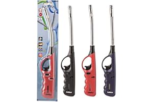 Equilibre et Aventure Lot de 3 Allume Gaz Grande Taille 28 cm avec Embout métal Flexible Rechargeables Hyper Pratique : cuisinière, Barbecue, Bougies,...