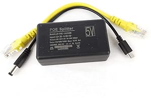 DSLRKIT 5.1V 4A Gigabit USB Type C Active PoE Splitter for for Raspberry Pi 5 RPi5 4B