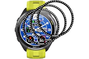Beukei Protector de Pantalla Compatible con Garmin Forerunner 965, 3 Piezas Protector Vidrio Templado, [Cristal Dureza 9H] [Anti-Rayaduras] Film
