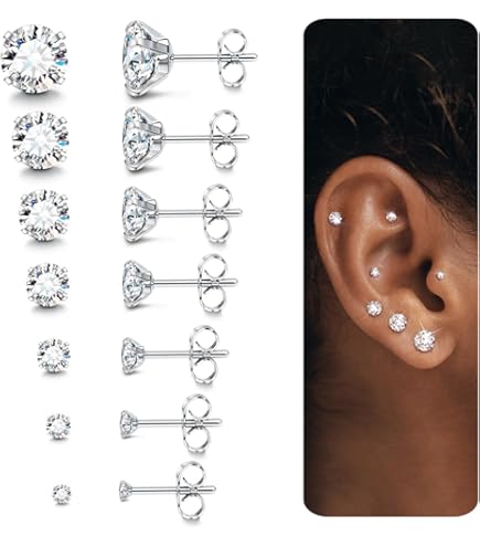 2 Paia Di Supporti Per Orecchini In Argento 925 Placcati Oro 14k - Sicuri E Ipoallergenici - Per Borchie Con Diamanti - Foto 2