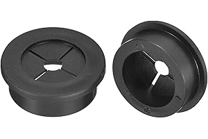 QUARKZMAN 2 Pcs Passe-Câble pour Cordon, 30mm Passe-Câble de Bureau en Caoutchouc Flexible Grommets de Fil Cache-Trou pour Bureau Organisateur de Câbles d'Ordinateur, Noir