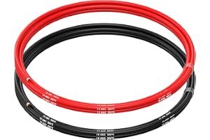 MMOBIEL 16 AWG Elektrisk Silikonkabel - 16 Gauge (1,31 mm²) Förtennad Kopparkabel - 2 Separata Kabeln Röd & Svart Varje 2,5m