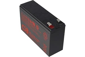 CSB -UPS123606 12 Volt 7 Ah AGM Lead Battery 360 Wh, 151 x 51 x 98.3 mm Faston 4.8/6.3 mm High Current Resistant