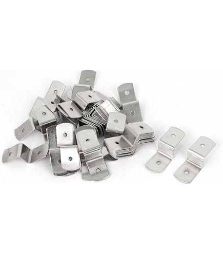 Attaches Métalliques Pour Cadre Photo En Z (forme De Bretelle) - 30x13x7 Mm - Lot De 10, Argent