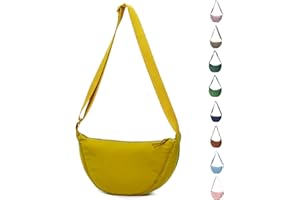Uwiyo Halbmond Tasche Damen Nylon Crossbody Moon Bag Hobo Halfmoon Bag Halbmond Umhängetasche Dumpling Schultertasche mit verstellbarem Gurt für Damen Mädchen