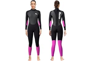 Joysummer 3mm Néoprène Combinaison Intégrale pour Hommes Femmes Jeunes - Combinaisons de Plongée Protection Thermique Contre UV Maillot de Bain Une Pièce Peau de Plongée pour Surf Sports Nautiques