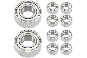ANGEEK 10 Stück 686 ZZ Kugellager 6 mm x 13 mm x 5 mm doppelt geschützte Rillenkugellager für DIY, Drehbänke, Motoren, 3D-Drucker, Fräsmaschinen, verschiedene mechanische Geräte, etc.