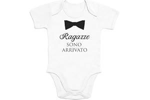 Shirtgeil Body neonato manica corta - Ragazze sono arrivato con papillon - Regalo neonati
