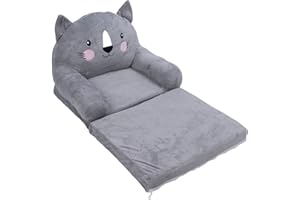 CHANGOR Toddler Chair, Large Handle, Bright Colors, Cartoon Style, Multi-use, Soft, Breathable, children's Sofa for Watching TV. (2 Tiers)