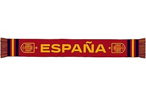 smartketing Bufanda 2022 Oficial | Detallada con el Escudo de la Selección y la Estrella del Mundial-Medidas 130 x 20 cm, Adultos Unisex, Rojo