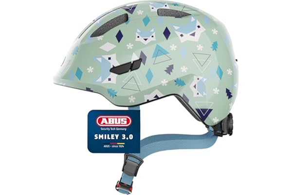 ABUS Casque pour Enfants Smiley 3.0 - Casque de vélo avec Coupe Basse, Designs adaptés aux Enfants & Place pour Une Tresse - pour Filles et garçons