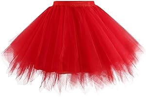 Hanpceirs Damen 1950er Vintage T¨¹ll Petticoat Rock Ballett Bubble Tutu