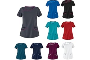 BATTNOT Kasacks Damen Pflege günstig GroßE GrößEn Schlupfkasack Schlupfjacke Kasack mit Drucken Krankenhauskleidung Berufskleidung Frauen Arbeitskleidung Krankenpfleger Uniformen T-Shirts