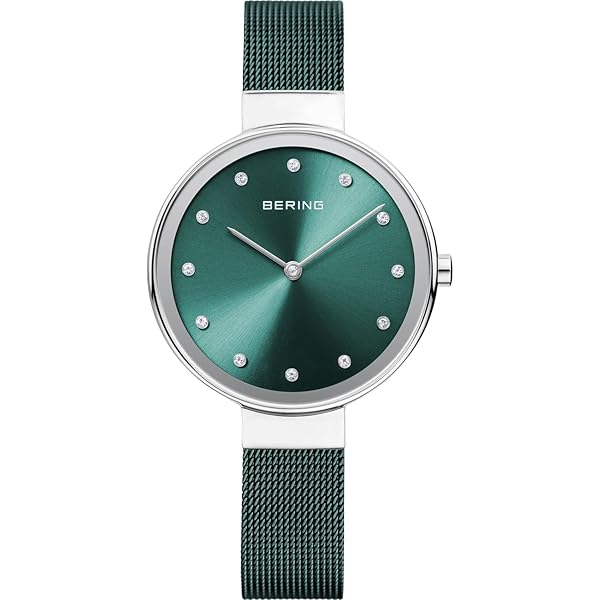 BERING 10426-565-S Kwartshorloge voor dames, polshorloge 26 mm, roségouden roestvrijstalen behuizing en oranje wijzerplaat, Milanees bandje, saffierglas, 5 ATM