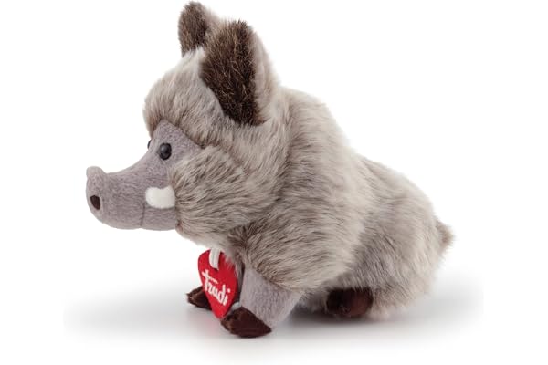 Trudi Trudino Sanglier Animaux du Parc du Stelvio et du Brenta. Cadeau en Peluche. Animaux de la forêt | 8x14x17cm Taille XS | Park Collection | modèle 51283