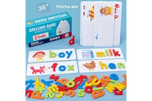 RCIDOS Scuola Prescolare Abc Apprendimento Ortografico, Giocattolo Educativo In Legno Alfabeto, Matching Shape Letter Games, Adatto Per Ragazzi E Ragazze E Un Ottimo Regalo Prima Della Scuola E Del Natale