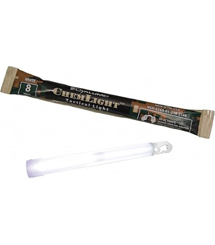 Bâton lumineux militaire jaune 15cm Chemlight 6 Inch durée 12 heures