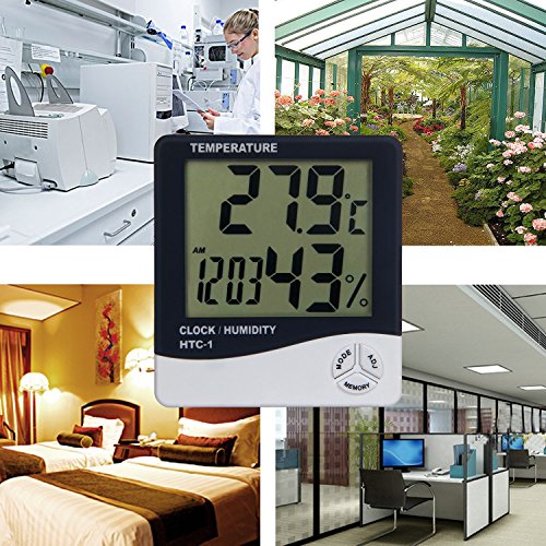 Aly 2 X Thermometer mit Hygrometer, LCD Display (2 Stück ) - 6