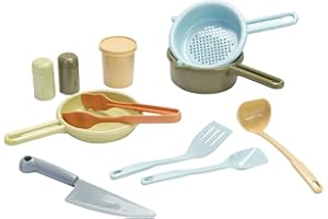 Dantoy Juego de cocina - Bio - 11 piezas - Juguetes ecológicos hechos de caña de azúcar