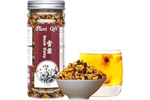 Plant Gift Kunlun Snow Daisy Tea 雪菊 Kunlun Snow Daisy Tea, Thé à la neige Chrysanthème, Thé de tisane en flore organique naturel chinois Aide à la baisse de la pression artérielle 40g/1.4oz