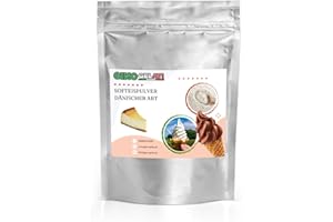 Gino Gelati Dänisches Softeis Pulver, verschiedene Sorten in verschiedenen Größen verfügbar, einfache und schnelle Zubereitung, Made in Germany, Vegan (1 Kg, Käsekuchen)