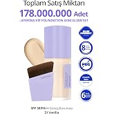 MISSHA Yarı Parlak Bitişli Nemlendirici Fond&ouml;ten + Fır&ccedil;a Layering Fit Foundation Semi Glow Set No21 Vanilla