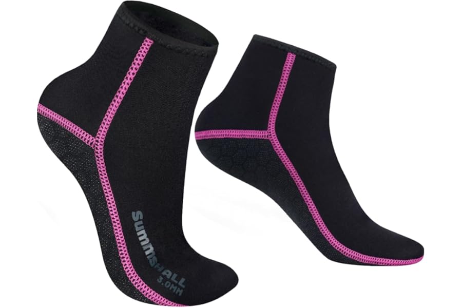 Summshall 3mm Neoprene Thermal Diving Socks for Men Women Swimming Anti-slip Sailing Fin