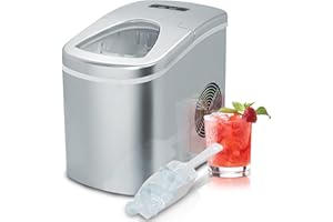 SMETA Machine à Glaçons,12 KG de glaçons par jour,Temps de Production:6 à 8 Minutes,Machine à Glaçons Portable de 2,2L,Tailles Petites et Grandes,Auto-Nettoyage,Parfait pour la Maison/Cuisine/Bureau