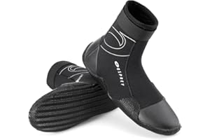 Osprey Adults Wetsuit Boots, 3 mm Neoprene Aqua Boots For Men and Women with Reinforced Toe and Heel