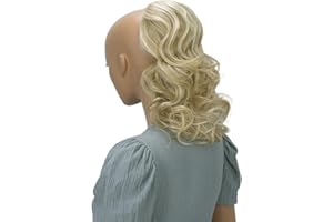 CAISHA by PRETTYSHOP 30cm Treccia Caduta Capelli Con Chiusura A Cordoncino Ondulata Voluminosa Biondo Chiaro Mix PH221