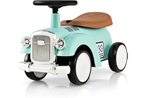 SOARS Macchina Cavalcabile per Bambini, con Adesivi Divertenti, 4 Ruote in EVA Antiscivolo, Spazio di Archiviazione Nascosto, Carica 25 KG, Macchina per Bambini e Bambine a Partire da 1 Anno (Verde)