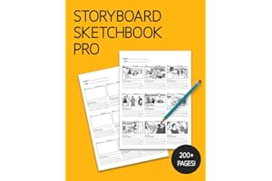 Storyboard Sketchbook PRO: Professional Preproduction Notebook for Directors, Film students, Animators and Creative Professionals, 8.5x11 inch, 200+ pages, 16:9 frames