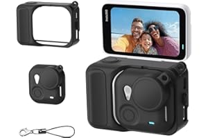 FTRONGRT Cover Compatibile con Insta360 GO Ultra, Antigraffio, Silicone Morbido Telecamera Custodia Protettiva.Nero
