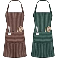 Set 4 Grembiuli Da Cucina In Cotone - Regolabili Con Tasche Per Chef E Casa - Foto 6
