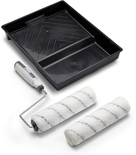 ProDec 11-delige professionele verfrollerset voor thuisdecoratie met verfkwasten, stofdoek, afplakband - rollersets voor het schilderen van muren en plafonds met emulsie, minirakel voor emulsie