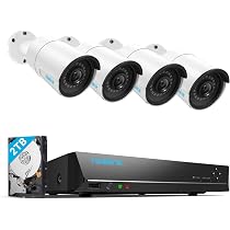 Reolink 4K 8CH NVR CCTV Camera System, 4X 5MP Security Camera ...