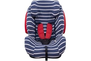 JYOKO KIDS Rivestimento per seggiolino auto in cotone compatibile con BeCool Thunder, Foppapedretti, BQ-06 (Sailor Stripes)