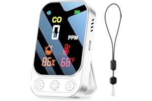 LSENLTY Portable Carbon Monoxide Detectors, 3 in 1 CO Detector(Humidity, Temperature and CO Value), 72 Hours Standby Time, 0-999 PPM CO Detector Range, CO Detectors for Camping Travel