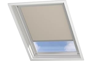 RAAMDECORATIE Radeco® Tenda per finestra da tetto - Oscurante - Sabbia - Compatibile con Velux: MK04