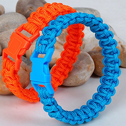 dreamtop 50 PCS verschiedene Farben Konturierte Seite Release Kunststoff Schnallen für Paracord Armbänder Halsband Gurtband - 4