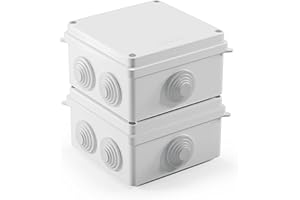 CENTS MATTER 2 Stück Anschlussdose Wasserdicht IP65, Elektrische Abzweigdose, Verteilerdose Aufputz Kunststoff, Steckerverschraubung Elektrische Box, Kabelanschlussdose Abzweigkasten Weiß