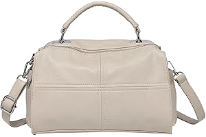 VASCHY Bolso Bandolera Mujer, Bolso Mujer Bolso de Hombro de Cuero Bolsos de Mano Convertible bolso cruzado con Dos Correas Desmontables Crossbody Bag Clutch para Salir Compras Fiesta Trabajo