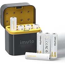 Batterie Ricaricabili Imuto AA/AAA Litio | 1600 Cicli | Caricatore USB-C Incluso - Foto 5