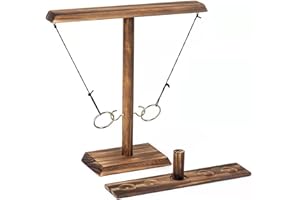 CAM2 Ring Toss Game, Table Top Ring Toss Games, Handmade Wooden Ring Toss Hooks, Premium Ring Toss Game, Ring Toss Game for Children and Adults