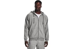 Under Armour Homme Sweat À Capuche Zippé avec Logo Rival, Black/White