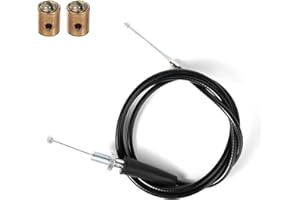 NQEUEPN 50" Mini Bike Throttle Cable Repair Kit with 2pcs Metal Fixing Heads Compatible with Predator 212 CT200U Baja MB165 196cc MB200 200cc Heat Warrior MOTOVOX MBX10 MBX11 GX160 GX200 Pit Dirt Bike