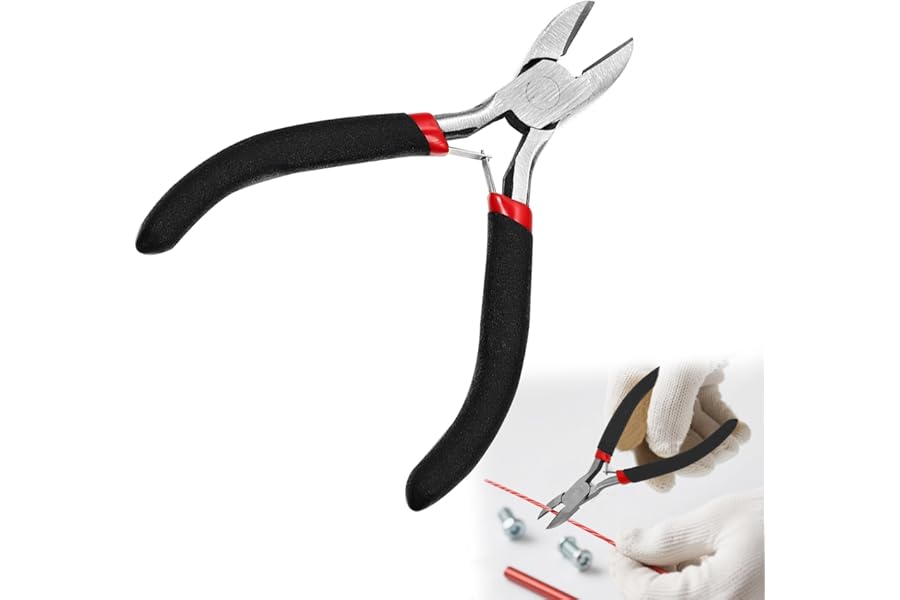 Wire Cutters 1PCS Precision Cutting Pliers Ultra Sharp Wire Snips Spring Loaded Flush Cutter for Jewelry Making Ideal Wire Snips for Crafting